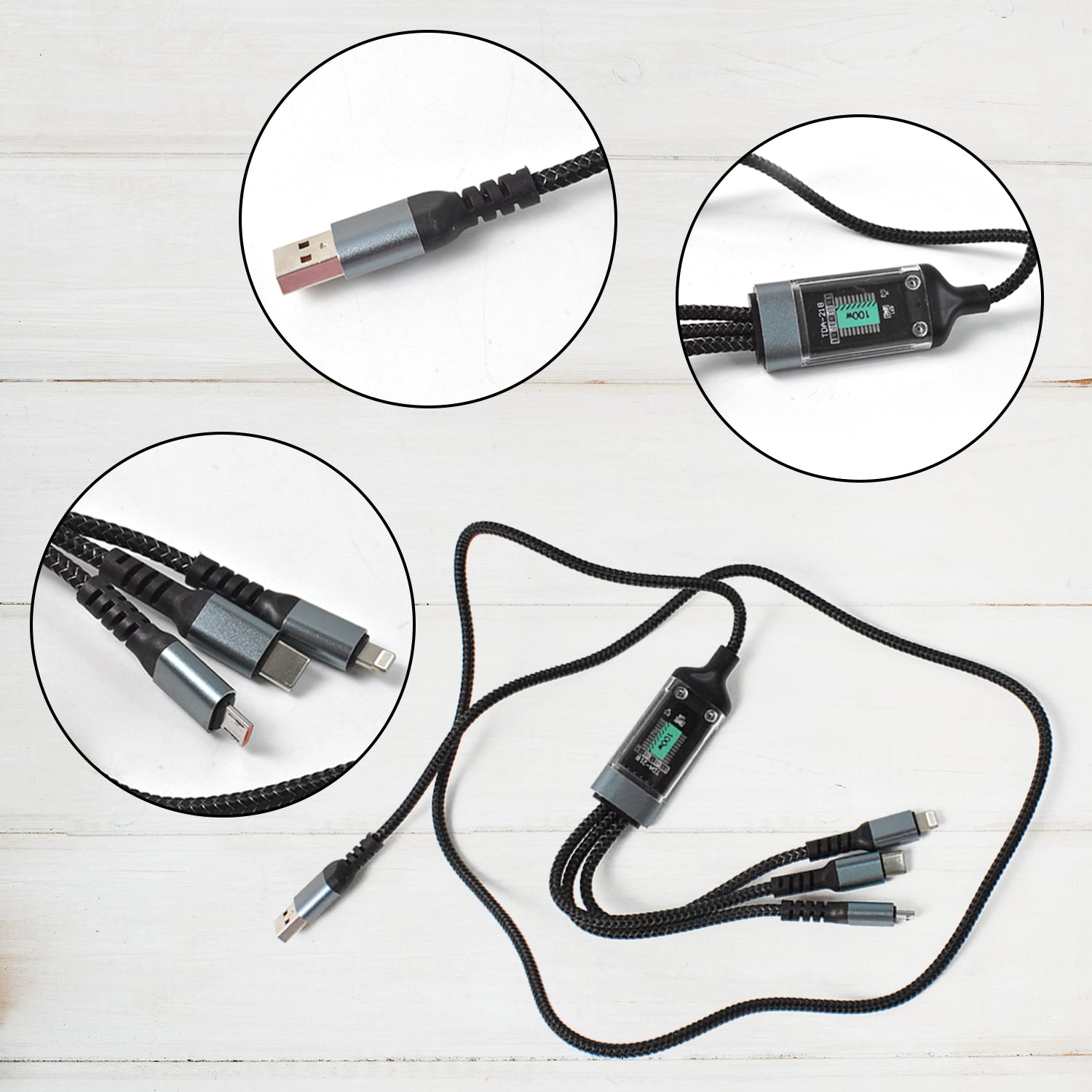 3-in-1 Super Fast Charging Cable 100w 3-in-1 Super Fast Charging Cable 100w